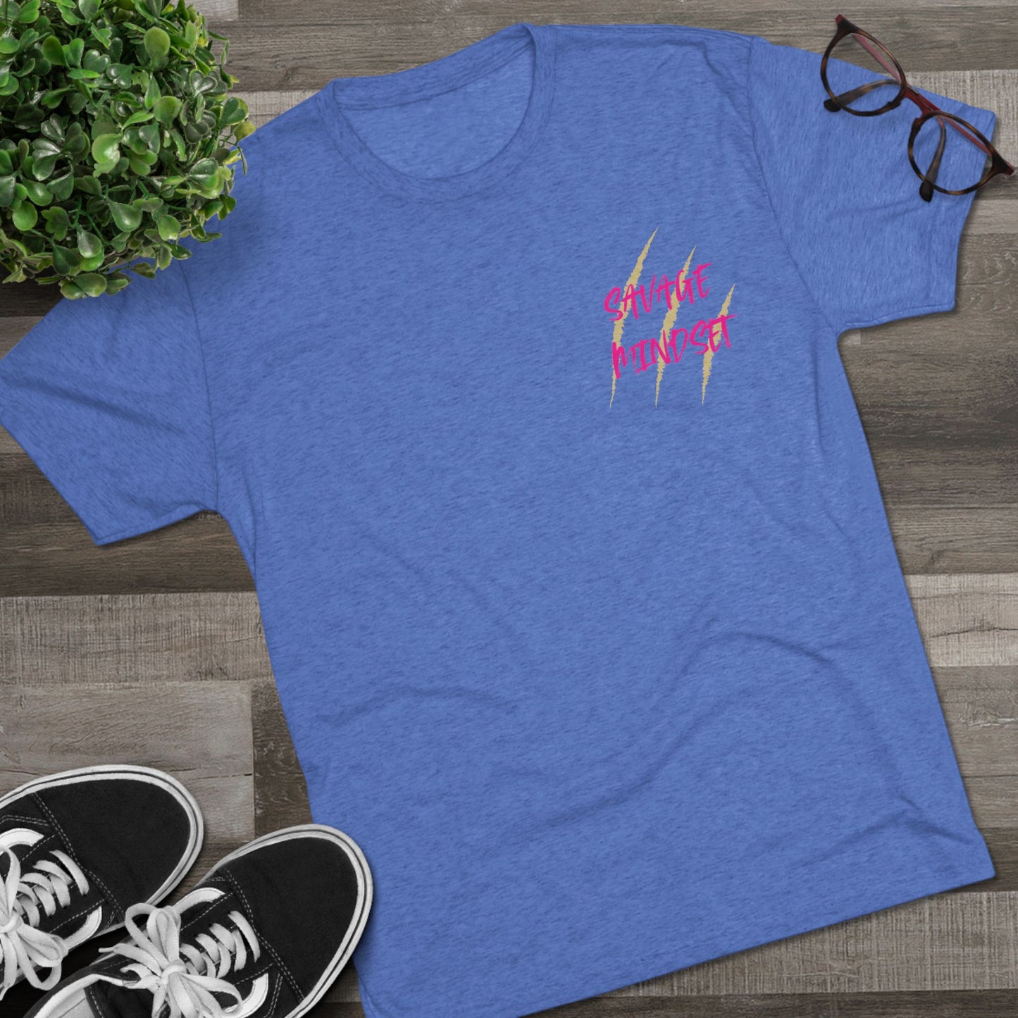 Ladies: "Savage Mindset" Tri-Blend Crew Tee