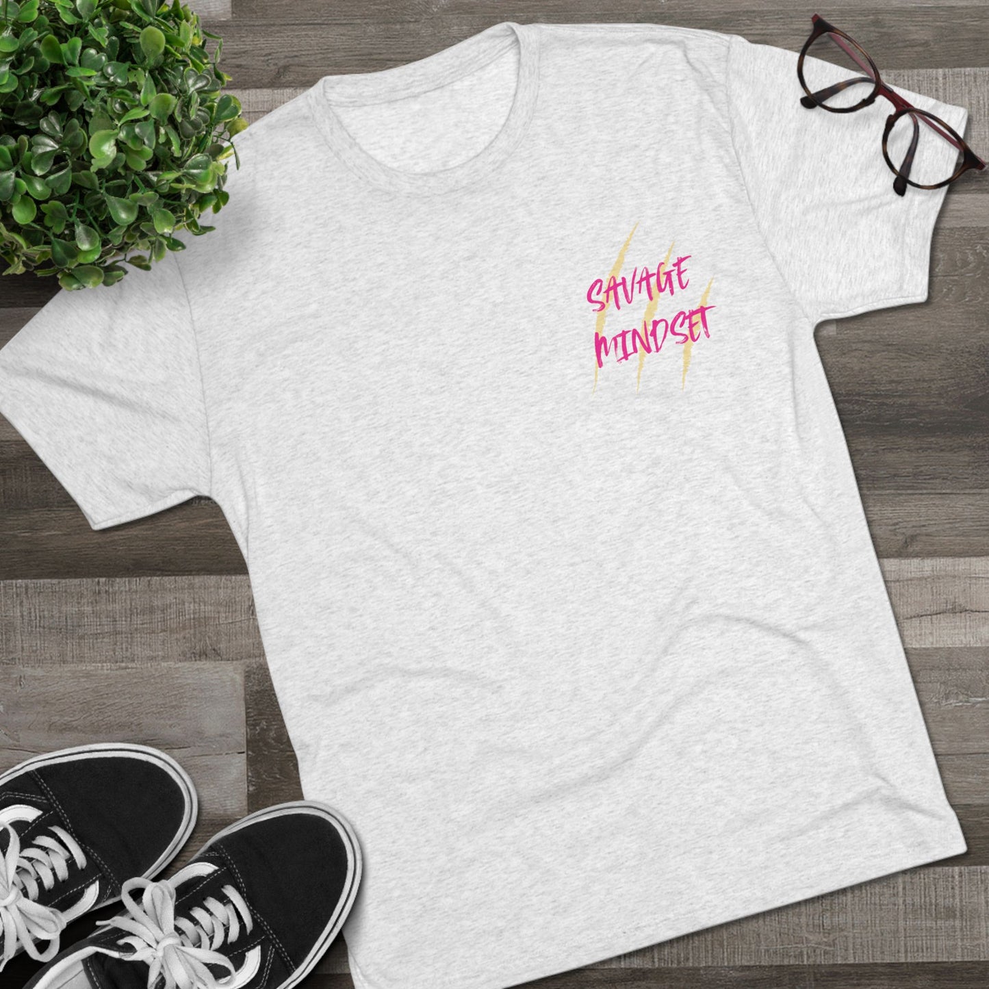 Ladies: "Savage Mindset" Tri-Blend Crew Tee