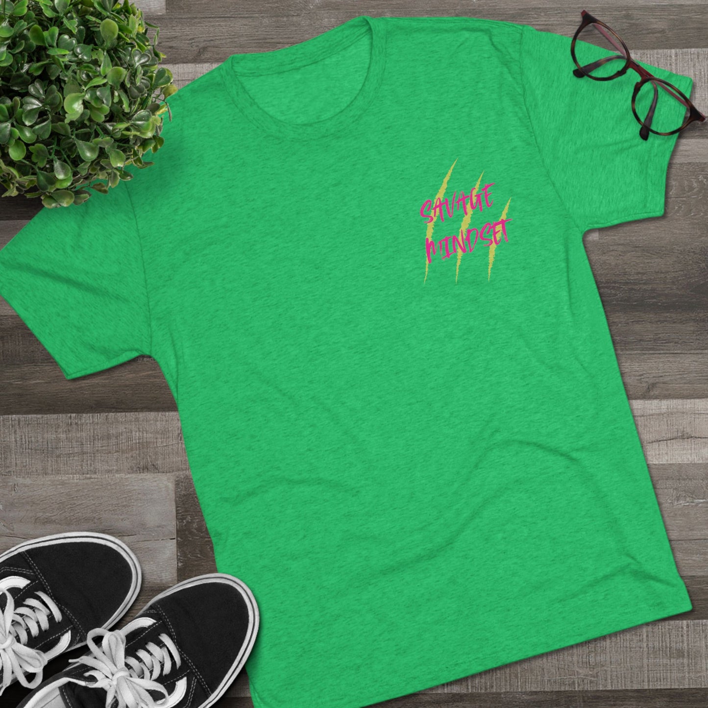 Ladies: "Savage Mindset" Tri-Blend Crew Tee