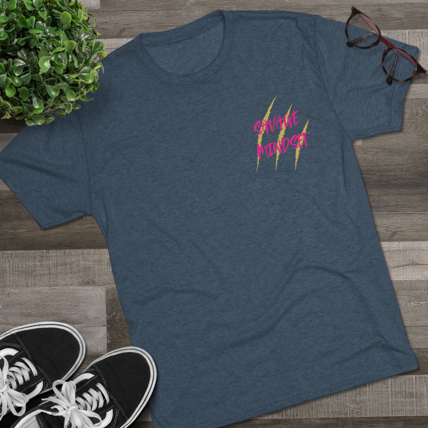 Ladies: "Savage Mindset" Tri-Blend Crew Tee