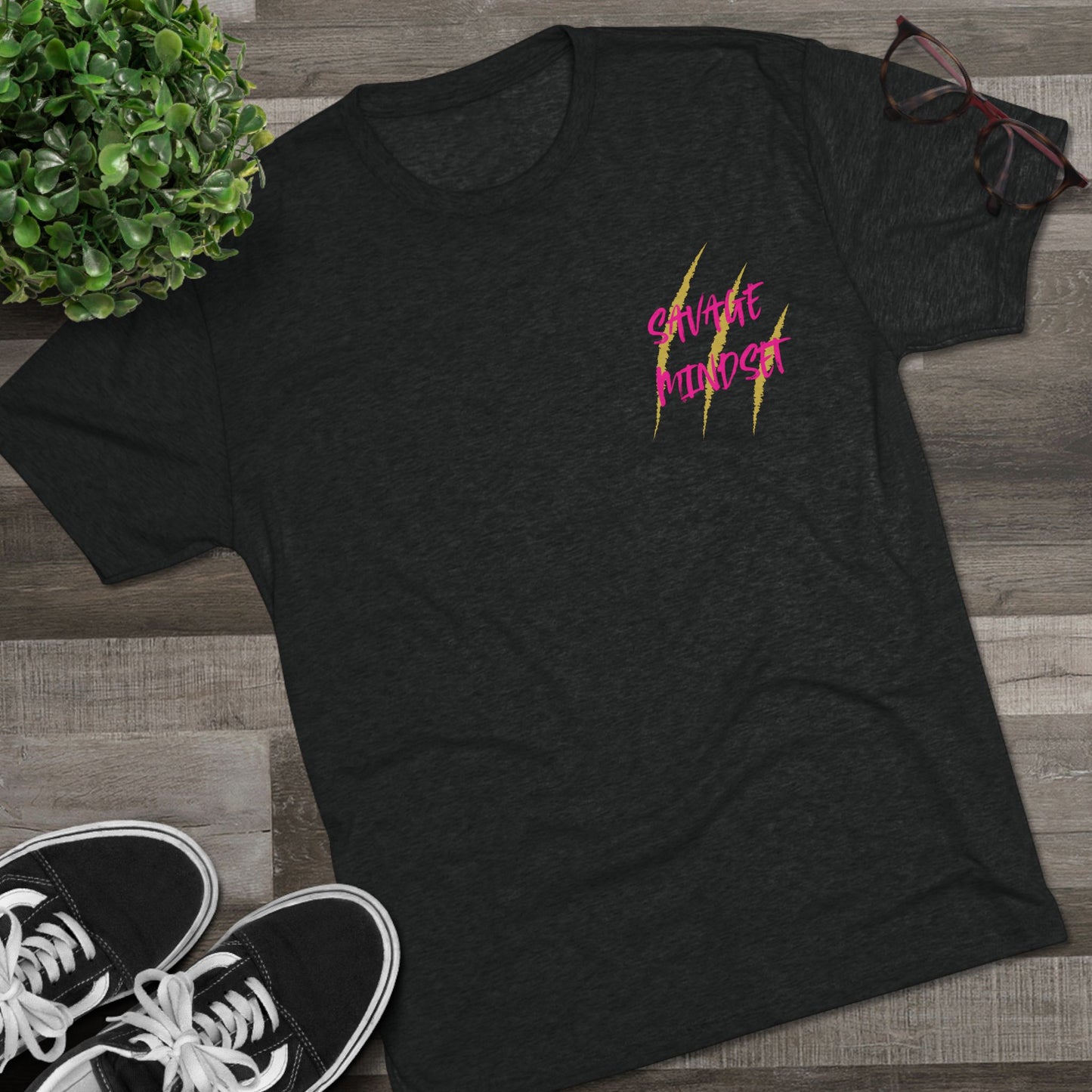 Ladies: "Savage Mindset" Tri-Blend Crew Tee