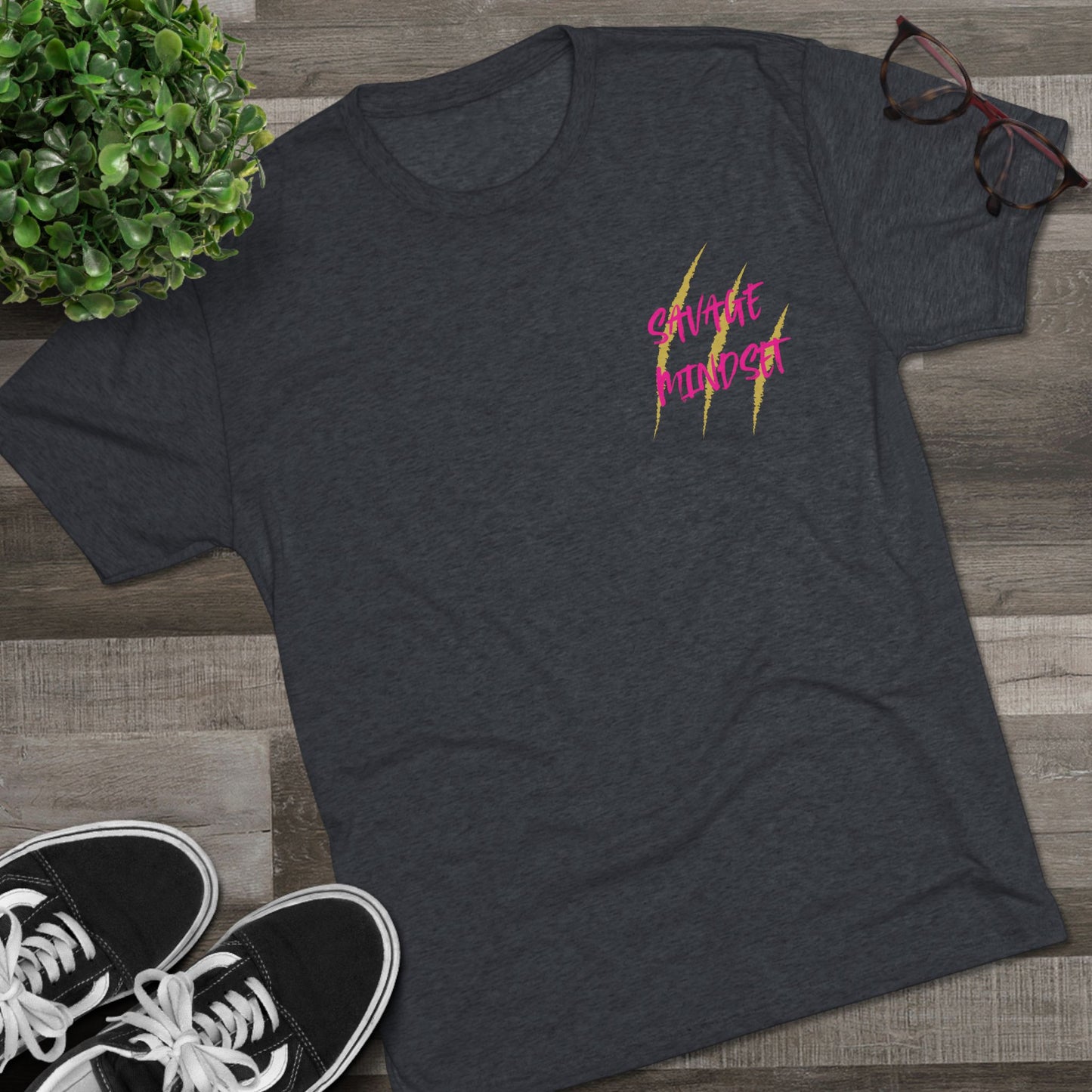 Ladies: "Savage Mindset" Tri-Blend Crew Tee