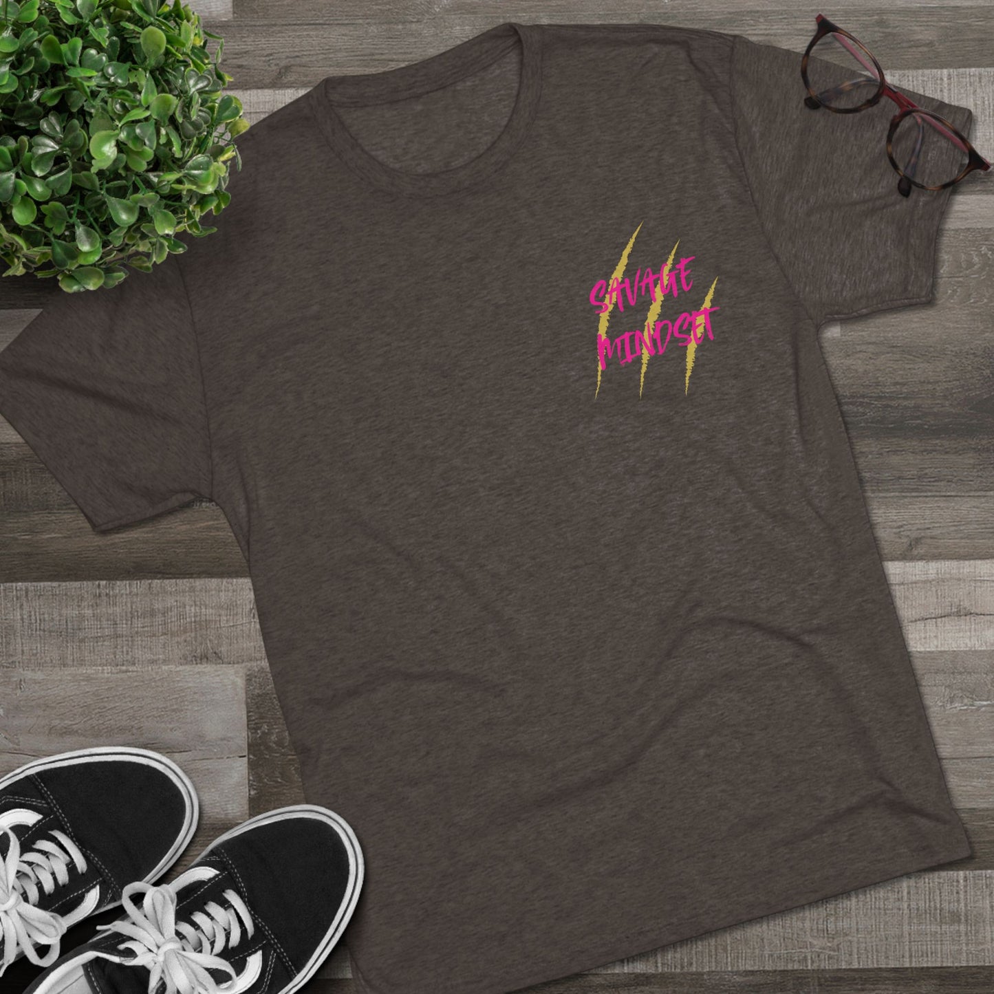 Ladies: "Savage Mindset" Tri-Blend Crew Tee